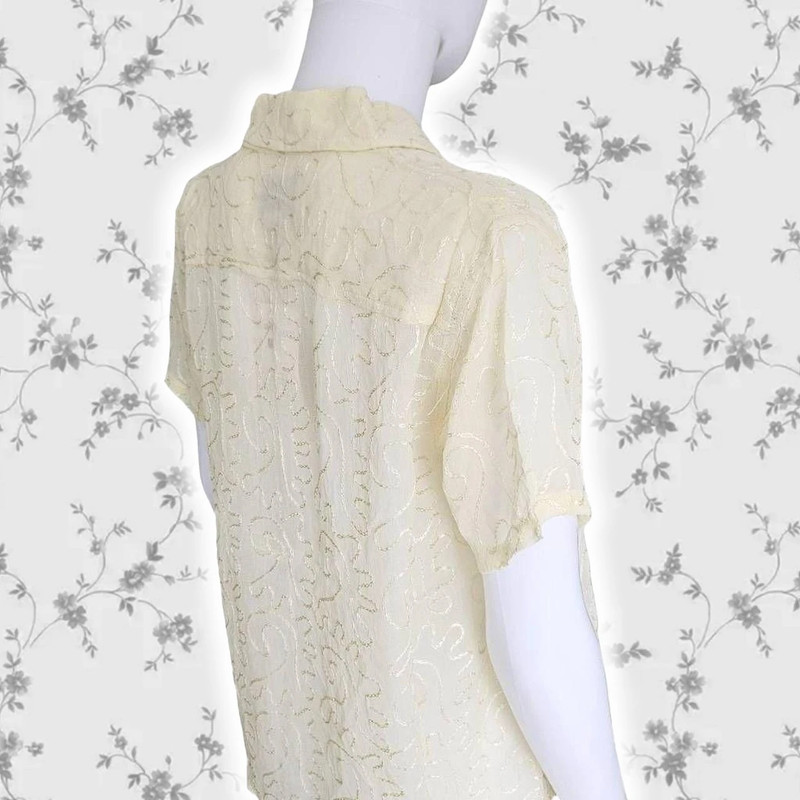 vintage mesh embroidered blouse 4