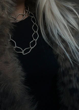 Vintage Silver Rope Chain Necklace – Early 2000s Statement Piece grunge, marke: y2k, zustand: Sehr gut, 12,00 €, 13,30 € inklusive Vinted-Käuferschutz