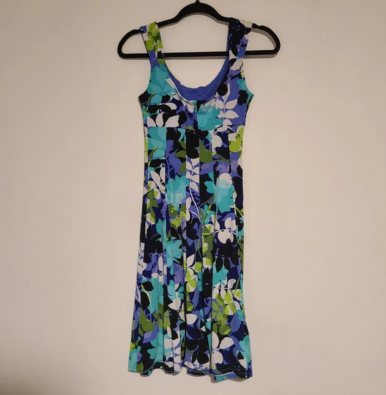 London Times Floral Print Sleeveless Dress Us 4 Small S 2