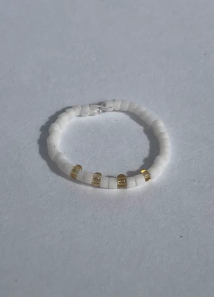 Bague en perles jaunes et blanches 🌼, marca: Fait Main, estado: Nuevo con etiquetas, tamaño: Ajustable, 1,00 €, 1,75 € Protección al comprador incluida