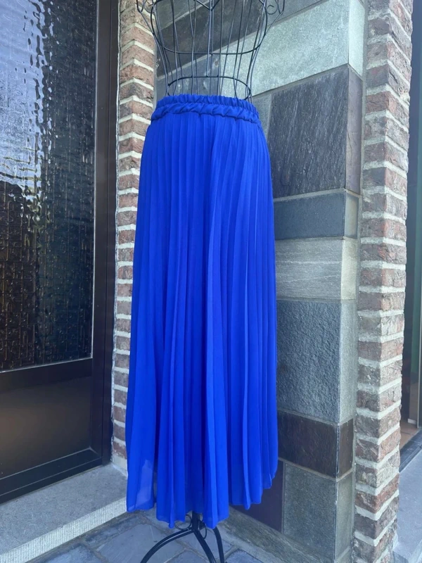 Jupe bleu plissée Amélie & Amélie - photo numéro 2