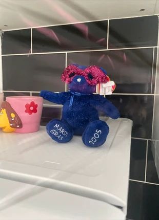 Ty Mardi Gras Bear Beanie baby, brand: Ty Beanie, condition: New with tags, size: One size, £6.00, £6.78 includes Buyer Protection