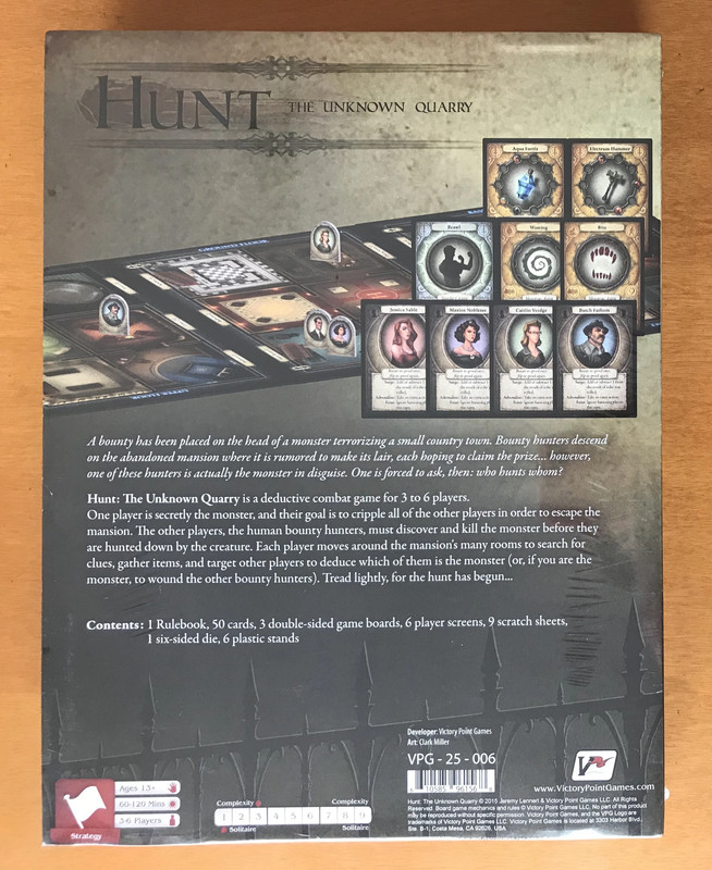 Hunt: The Unknown Quarry - Victory Point Games - Board Game Gioco da Tavolo - 2015 - Nuovo New 2