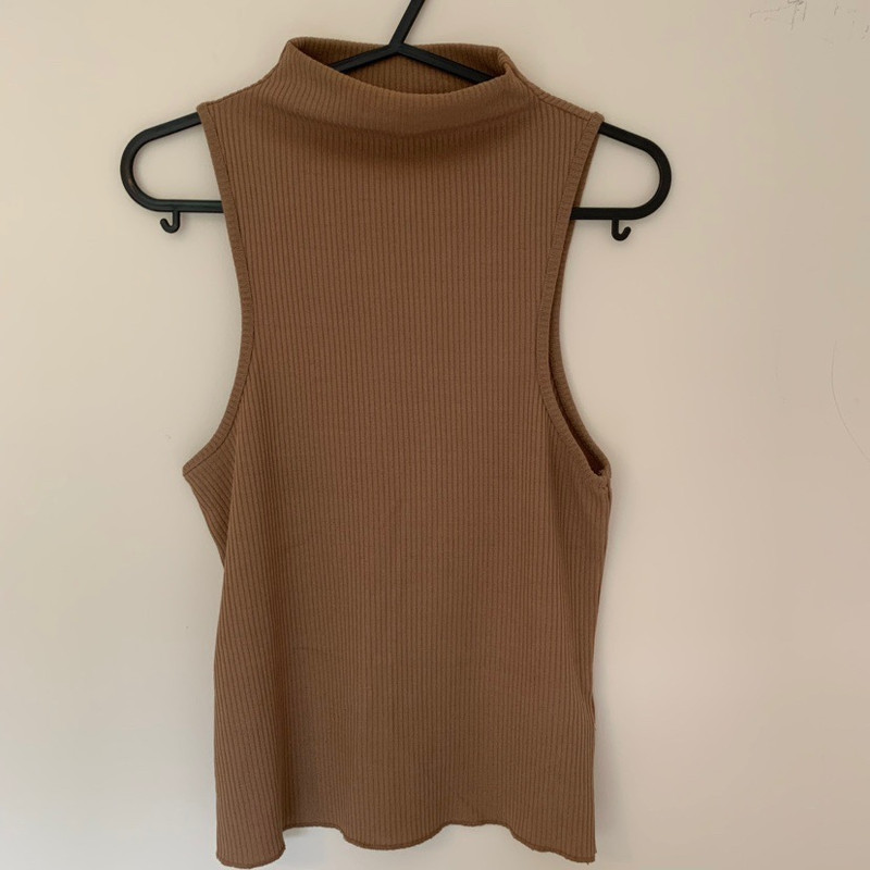 Topshop ribbed clearance turtleneck top