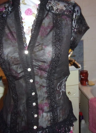 chemise Romwe J-Fashion en dentelle moulant a la taille,t.34, brand: Romwe, condition: Very good, size: XS / 34 / 6, €19.00, €20.65 includes Buyer Protection