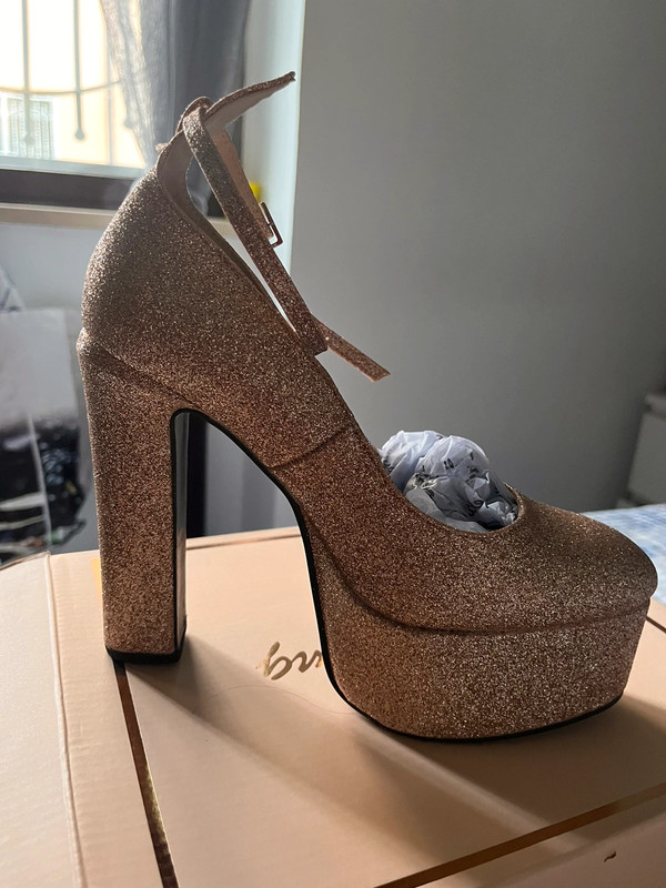 Scarpe tacco plateau alto color champagne Vinted