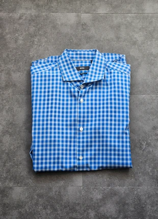 chemise hugo boss bleu a carreaux  taille 41 slim fit, marca: Hugo Boss, estado: Muy bueno, tamaño: 41, 18,00 €, 19,60 € Protección al comprador incluida