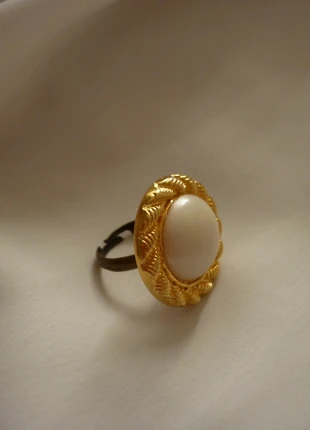 Bague bouton vintage upcycling, marque: Vintage, état: Neuf avec étiquette, taille: Ajustable, 20,00 €, 21,70 € Protection acheteurs (Pro) incluse