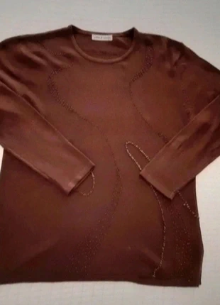 Maglioncino marrone ricamato – elegante e caldo, taglia XXL, marque: yifan&alessia, état: Très bon état, taille: XXL / 44 / 16, 15,00 €, 16,45 € Protection acheteurs incluse