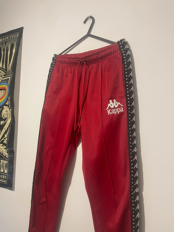 Red 2024 kappa joggers