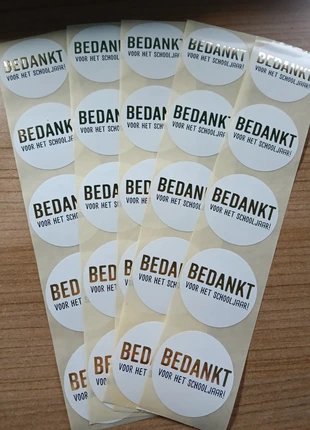 Stickers bedankt voor het schooljaar, marca: Stickers, estado: Novo com etiquetas, €1.25, €2.01 inclui Proteção do Comprador Pro