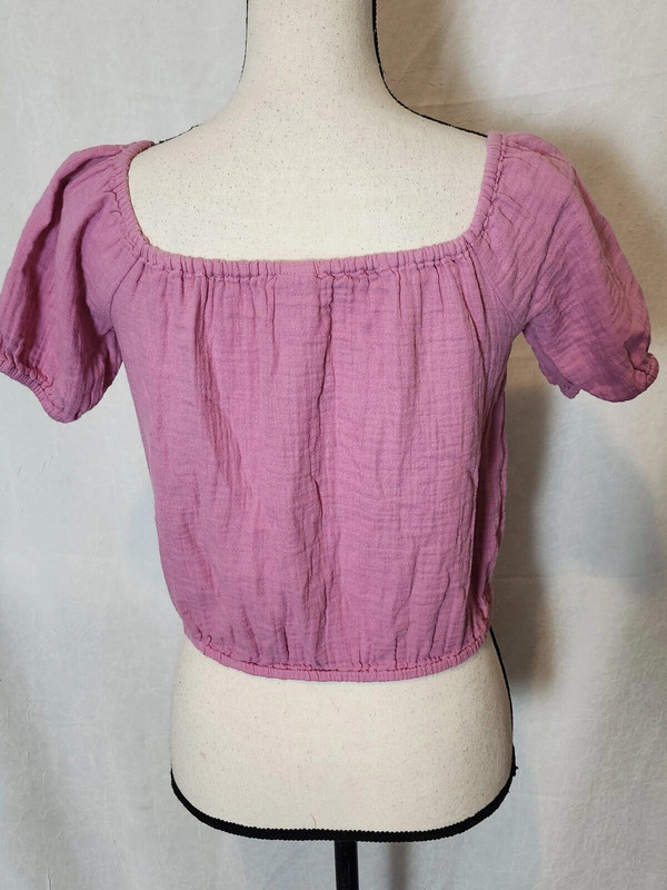 Old Navy Girls Size Xl (14-16) Pink Cropped Top Short Sleeve 3