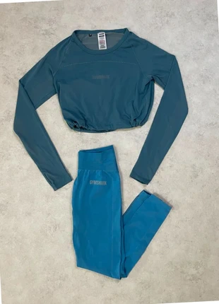 Ensemble de Sport Gymshark Bleu Leggings et Haut Taille S Musculation Fitness Yoga, brand: Gymshark, condition: Very good, size: S / 36 / 8, €29.90, €32.10 includes Buyer Protection Pro