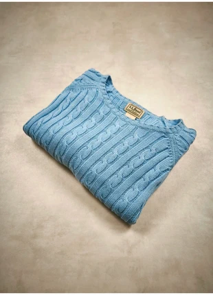 L.L. Bean – Pull col rond torsadé – bleu clair – Taille L, brand: L.L. Bean, condizioni: Ottime, taglia: L / IT 44 / EU 40, €15.00, €16.45 include la Protezione acquisti Pro