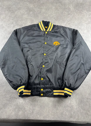Veste teddy vintage noire taille XL homme Butwin made in USA nylon varsity jacket - JAC0651, marque: Varsity, état: Bon état, taille: XL, 10,00 €, 11,20 € Protection acheteurs (Pro) incluse