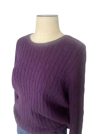 Pull torsadé - St John’s Bay - violet prune - taille L femme ., brand: St. John's Bay, condition: Good, size: L / 40 / 12, €15.00, €16.45 includes Buyer Protection Pro