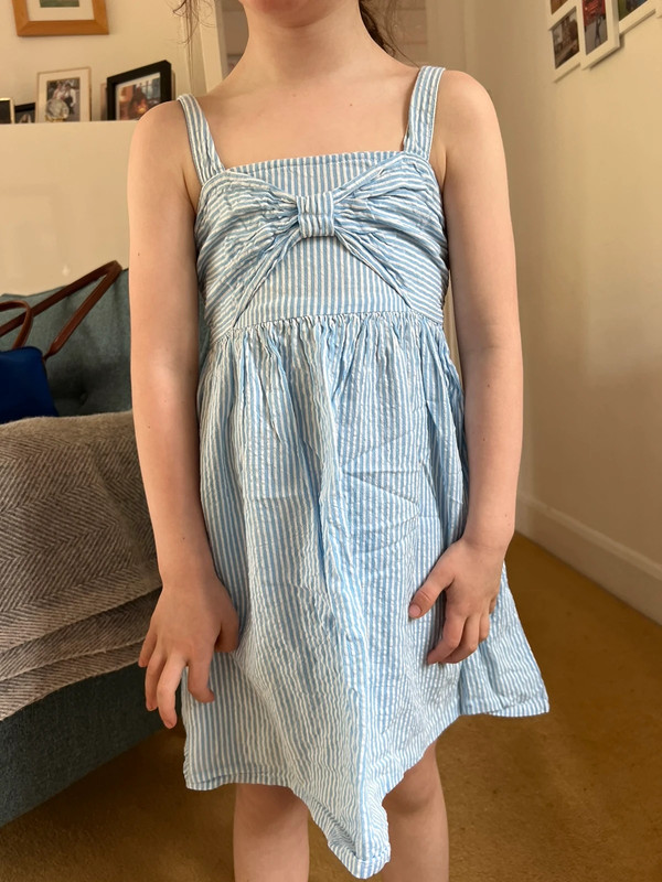 Primark blue white stripe dress 4 5 y Vinted