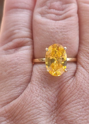 Bague diamant jaune, brand: Bijouterie, condizioni: Ottime, taglia: 16,5 mm Ø / 12, €50.00, €53.20 include la Protezione acquisti