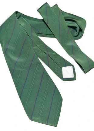 Cravatta Yves Saint Laurent vintage larga 7,5 cm seta 100% logo verde blu rosso, brand: Yves Saint Laurent, condizioni: Ottime, €17.50, €19.08 include la Protezione acquisti Pro