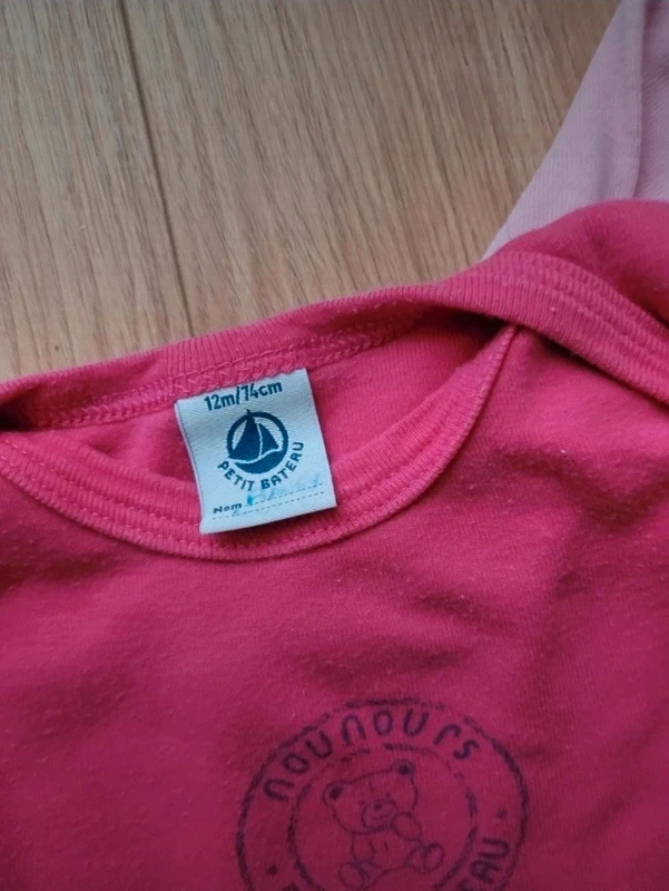 Lot de 2 bodies Petit Bateau 12 mois - photo numéro 2