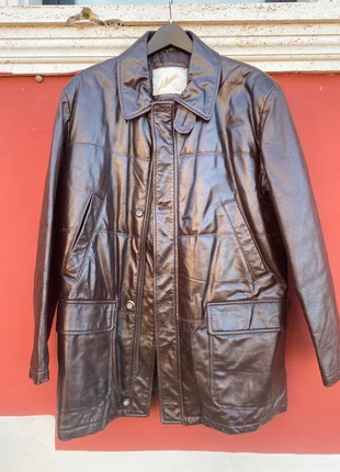 Giacca vintage in pelle marrone scuro - A. Raspini Firenze, marke: Vintage Dressing, zustand: Sehr gut, größe: L, 65,00 €, 68,95 € inklusive Vinted-Käuferschutz