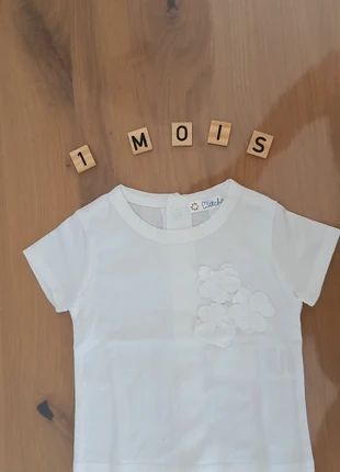 Tshirt 1 mois , brand: Kitchoun, condizioni: Ottime, taglia: Fino a 1 mese / 50 cm, €2.00, €2.80 include la Protezione acquisti
