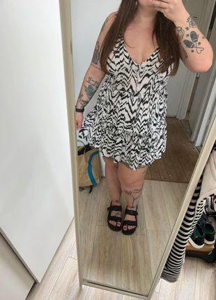 Jurk met zebraprint ASOS, merk: ASOS, staat: Heel goed, maat: XL / 42 / 14, € 9,00, € 10,15 inclusief Kopersbescherming