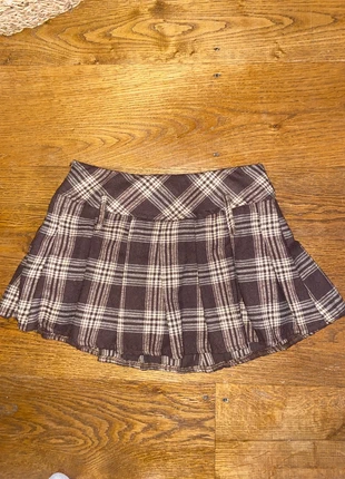 brown plaid mini skirt skort, brand: not sure, condition: New without tags, size: XS / UK 4-6, £8.00, £9.10 includes Buyer Protection