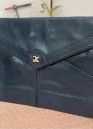 Pochette vintage - Sac clutch - 80’s / 80’s Créateur JC Paris (Castelbajac) - Cuir Marine, marque: JC, état: Très bon état, 58,00 €, 61,60 € Protection acheteurs incluse