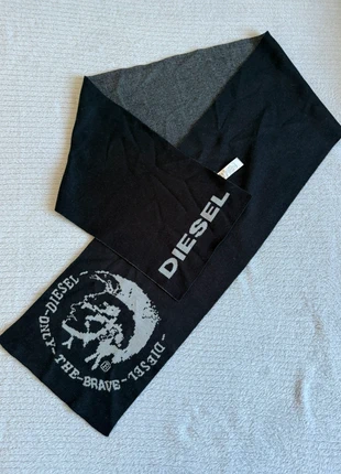Rare Écharpe en Laine Diesel Réversible Only The Brave Vintage Archive Y2K Noir & Gris 00s Unisex, brand: Diesel, condition: Very good, €25.00, €26.95 includes Buyer Protection