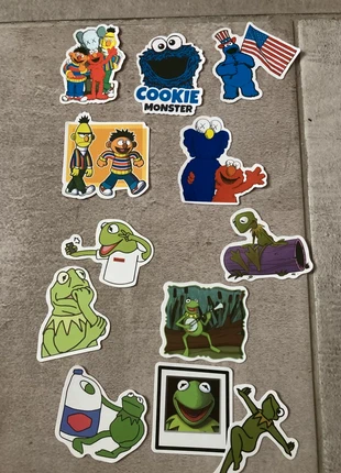 Lot stickers Kermit + Sesame Street, état: Très bon état, 1,00 €, 1,75 € Protection acheteurs incluse