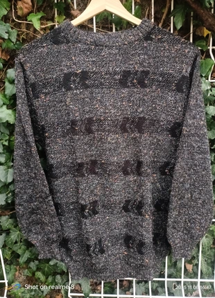 Pull rétro vintage laine chinée made in France winter jumper, brand: Vintage Dressing, condizioni: Ottime, taglia: M, €25.00, €26.95 include la Protezione acquisti