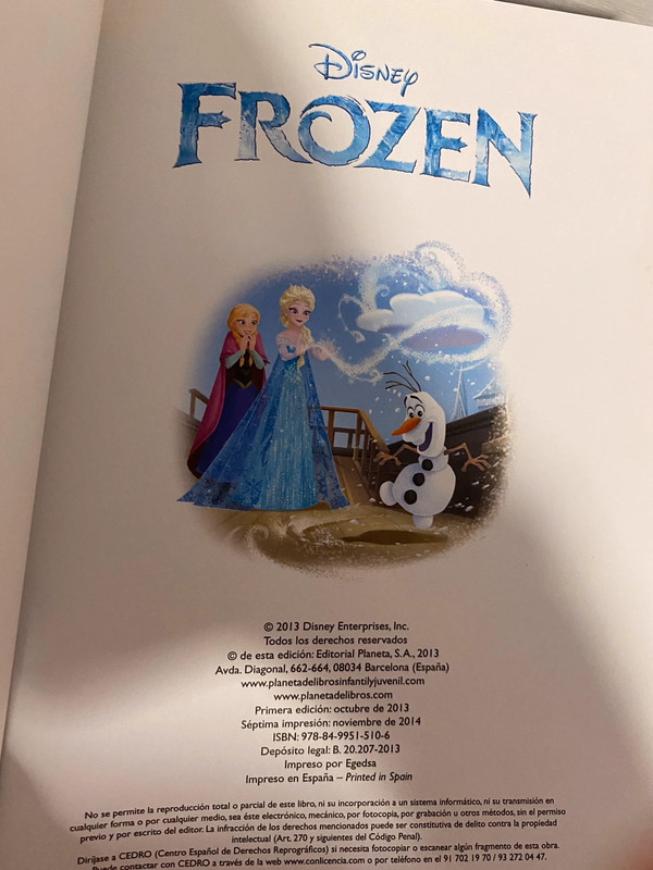 Libro: Frozen (Original de DISNEY)