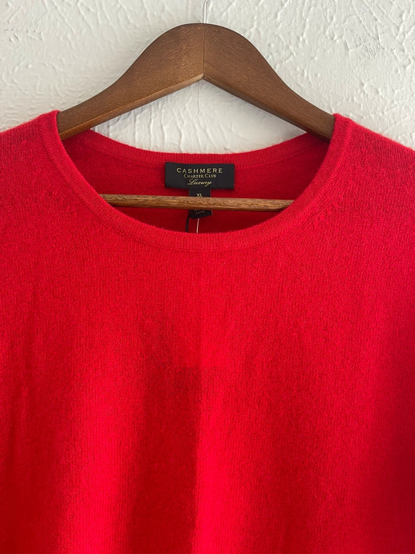 Charter Club Women's 100% Cashmere Crewneck Sweater, Size XL 2