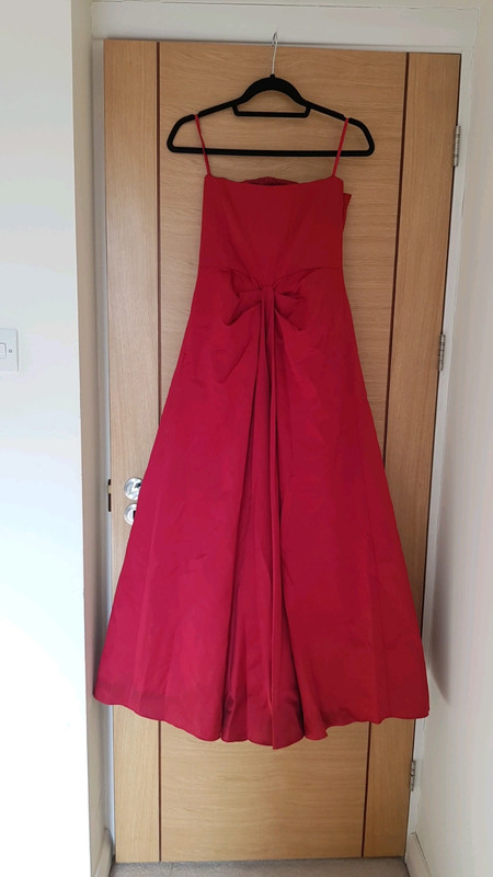 Red long evening  dress 3