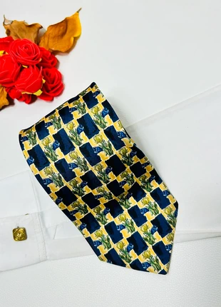 🔥 Cravate Brice en Soie - 9,5 cm - bleu jaune motif tulipe - Très bon état., merk: Brice, staat: Heel goed, € 6,00, € 7,00 inclusief Kopersbescherming Pro