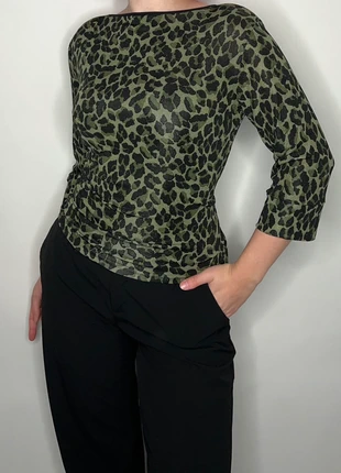 Y2K 2000s green leopard baddie bratz whimsigoth grunge witch indie downtown streetwear glitter top, merk: Vintage, staat: Heel goed, maat: XL / 42 / 14, € 12,50, € 13,83 inclusief Kopersbescherming Pro