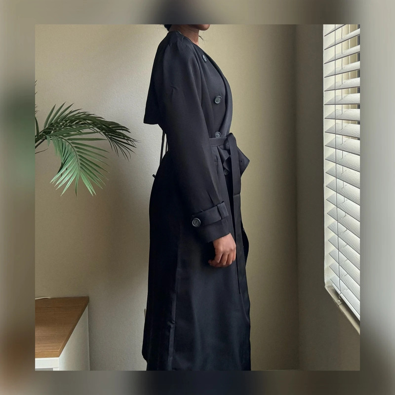 Ro & De Tie Waist Maxi Trench Coat 3