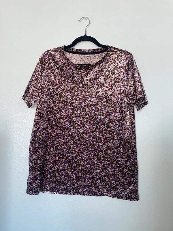 Floral velvet shirt 1