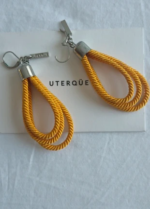 Pendientes Uterque Rib 🍋 Lemon 6X3 Cm, marca: Uterqüe, estado: Muito bom, €18.00, €19.60 inclui Proteção do Comprador