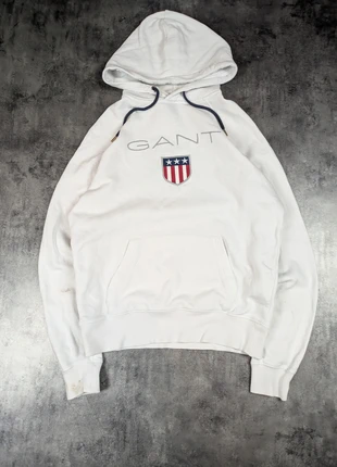 Sweat hoodie à capuche Gant blanc logo brodé - size S, marca: Vintage Dressing, estado: Bom, tamanho: S, €1.90, €2.70 inclui Proteção do Comprador