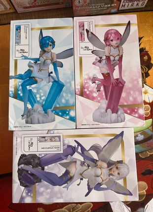 Re: Zero Emilia Rem Ram Jewel Princess set Elcoco Figurine Figure, marke: elcoco, zustand: Sehr gut, größe: Frühchen, bis 44, 139,90 €, 147,60 € beinhaltet Vinted-Käuferschutz Pro