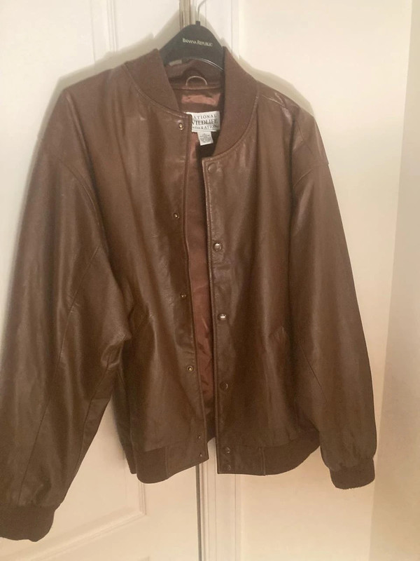 Vintage National Wildlife Federation 100% Leather Shell Jacket 3