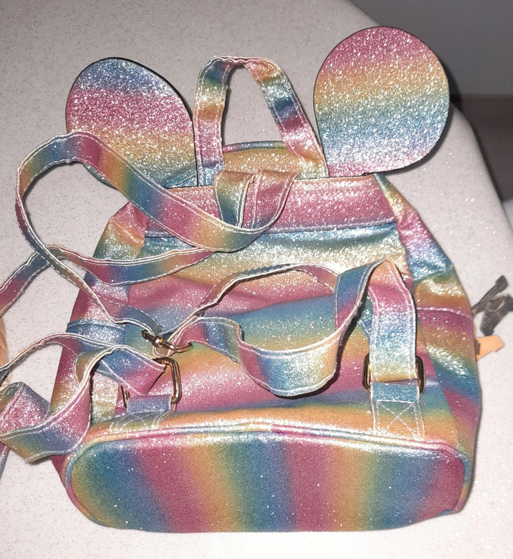 Sac mickey arc en ciel pailletés 2