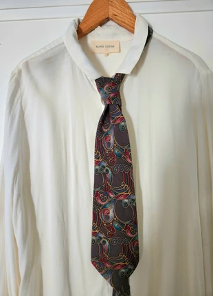 Cravate Pierre Cardin en soie à motifs baroques multicolores – Made in France, brand: Pierre Cardin, condition: Very good, €14.00, €15.40 includes Buyer Protection