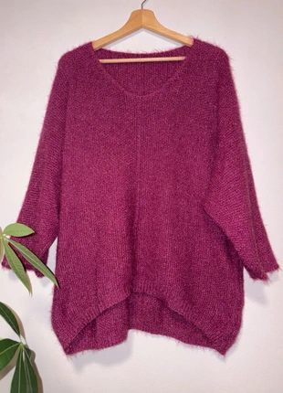 Pull oversize col v fuchsia, brand: Boutique indépendante, condition: New without tags, size: 5XL / 50 / 22, €15.00, €16.45 includes Buyer Protection