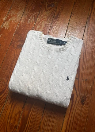 Pull torsadé cable knit Ralph Lauren blanc M homme vintage old money, marke: Ralph Lauren, zustand: Gut, größe: M, 35,00 €, 37,45 € inklusive Vinted-Käuferschutz