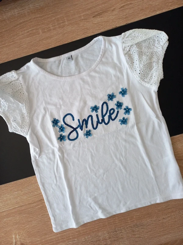 Tee-shirt blanc fille 10 ans - photo numéro 3