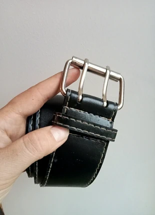 Ceinture large noir double accroche boucle large, condizioni: Ottime, taglia: 85 cm, €5.00, €5.95 include la Protezione acquisti