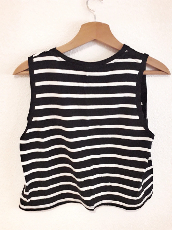 Camiseta Primark L. Negra rayas blancas Vinted